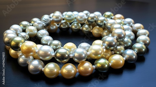 Southsea pearl necklace, luxury jewelry on the show case