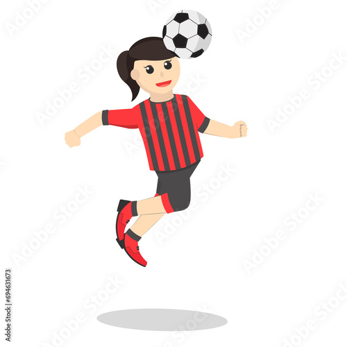 football player woman jumping And heading ball © Zyram Graphic