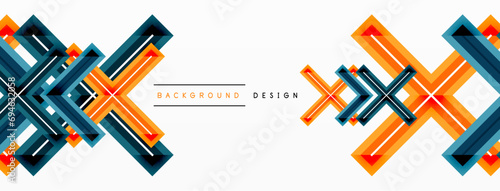Minimal geometric background cross line. Design for wallpaper, banner, background, landing page, wall art, invitation, prints, posters