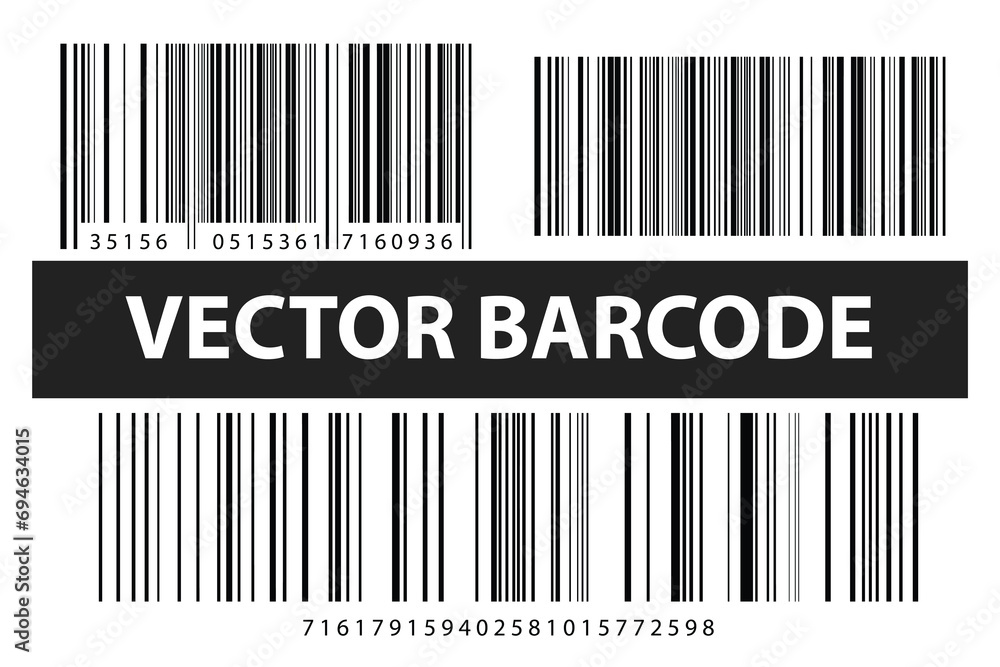 vector set barcode design. collection of goods barcodes isolated on white background vector set barcode design. collection of goods barcodes isolated on white background
