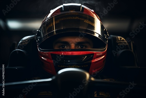 Formula 1 racer face sitting in his bolide © Ainur