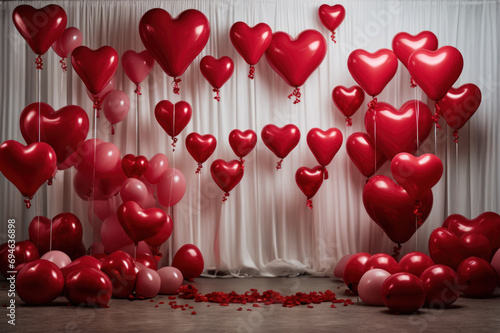 Valentine's Day backdrop created with Generative AI technology