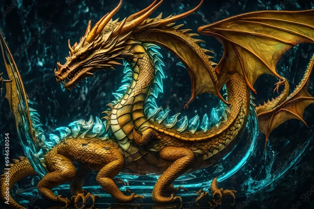 golden dragon statue golden dragon statue