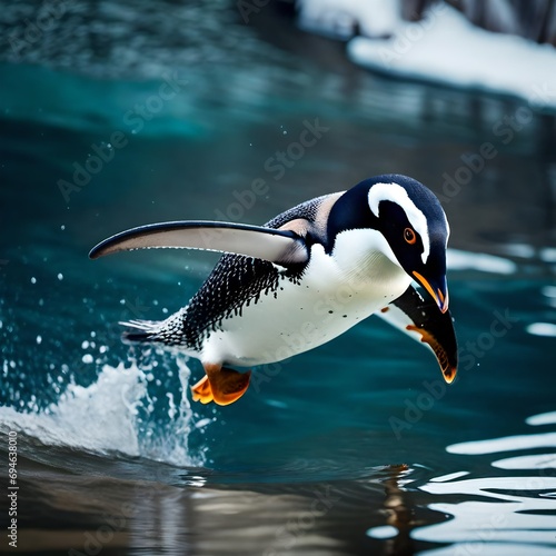 penguin on the rocks