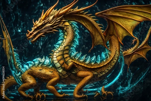 golden dragon statue © awais