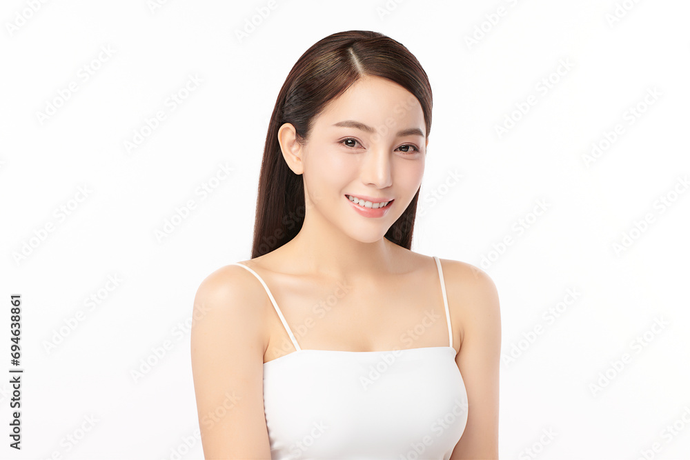 Beautiful young asian woman with clean fresh skin on white background, Face care, Facial treatment, Cosmetology, beauty and spa, Asian women portrait. Beautiful young asian woman with clean fresh skin on white background, Face care, Facial treatment, Cosmetology, beauty and spa, Asian women portrait.