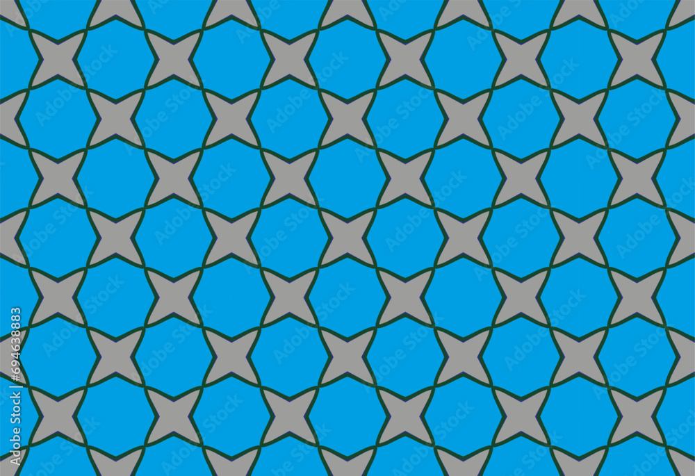 Fototapeta premium seamless pattern with blue flowers.For digital paper, textile print, page fill. Abstract geometric pattern.