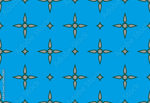 Abstract backdrop consisting of various sized multicolored geometric figures