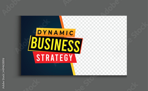 Digital business online youtube thumbnail design editable template