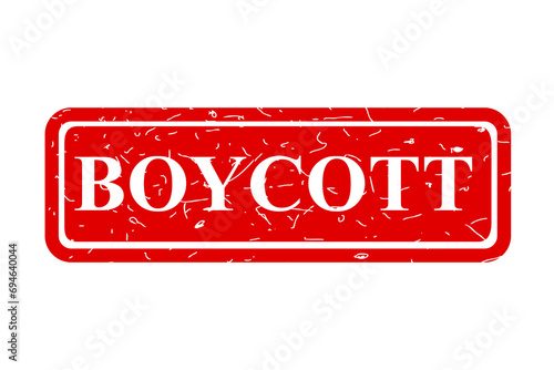 boycott, simple rust vector red rectangle vector rubber stamp effect
