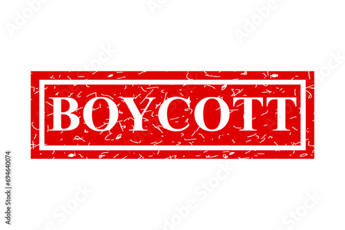 boycott, simple rust vector red rectangle vector rubber stamp effect 