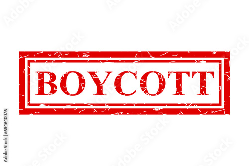 boycott, simple rust vector red rectangle vector rubber stamp effect
