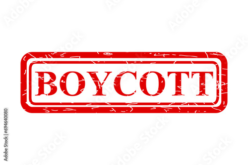 boycott, simple rust vector red rectangle vector rubber stamp effect
