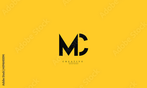 Alphabet letters Initials Monogram logo MC C M CM