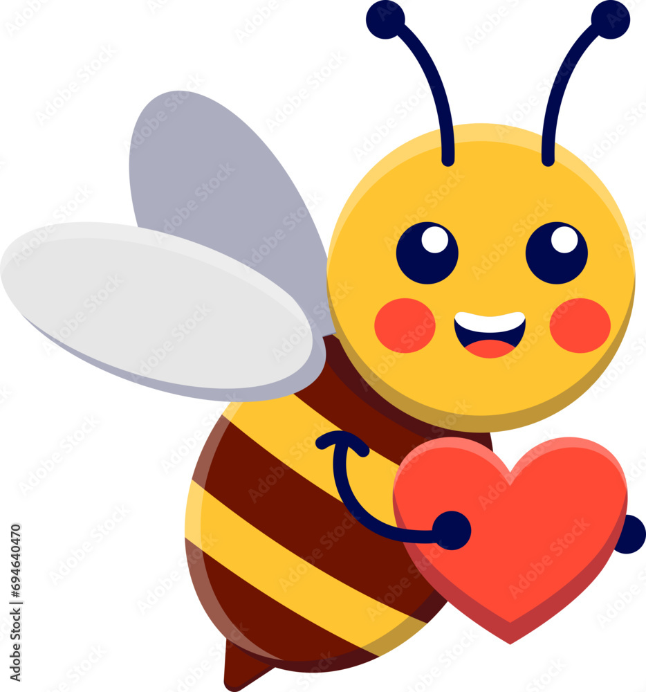 Fototapeta premium Vector Bee Cute Illustration