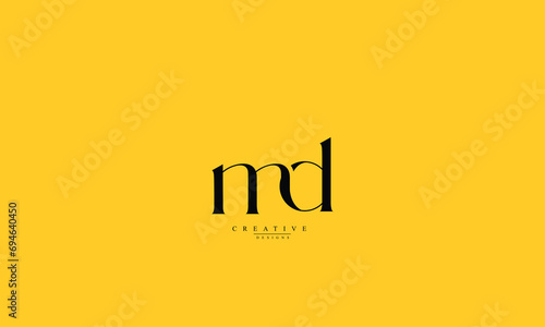 Alphabet letters Initials Monogram logo MD DM M D photo