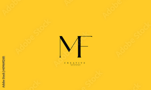 Alphabet letters Initials Monogram logo MF FM M F photo