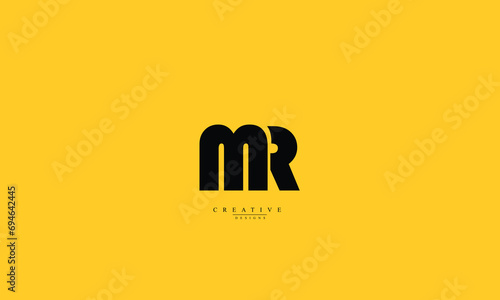 Alphabet letters Initials Monogram logo MR RM M R photo