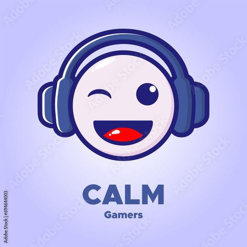 Cute character design of a calm gamers