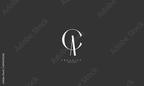 Alphabet letters Initials Monogram logo AC CA A C