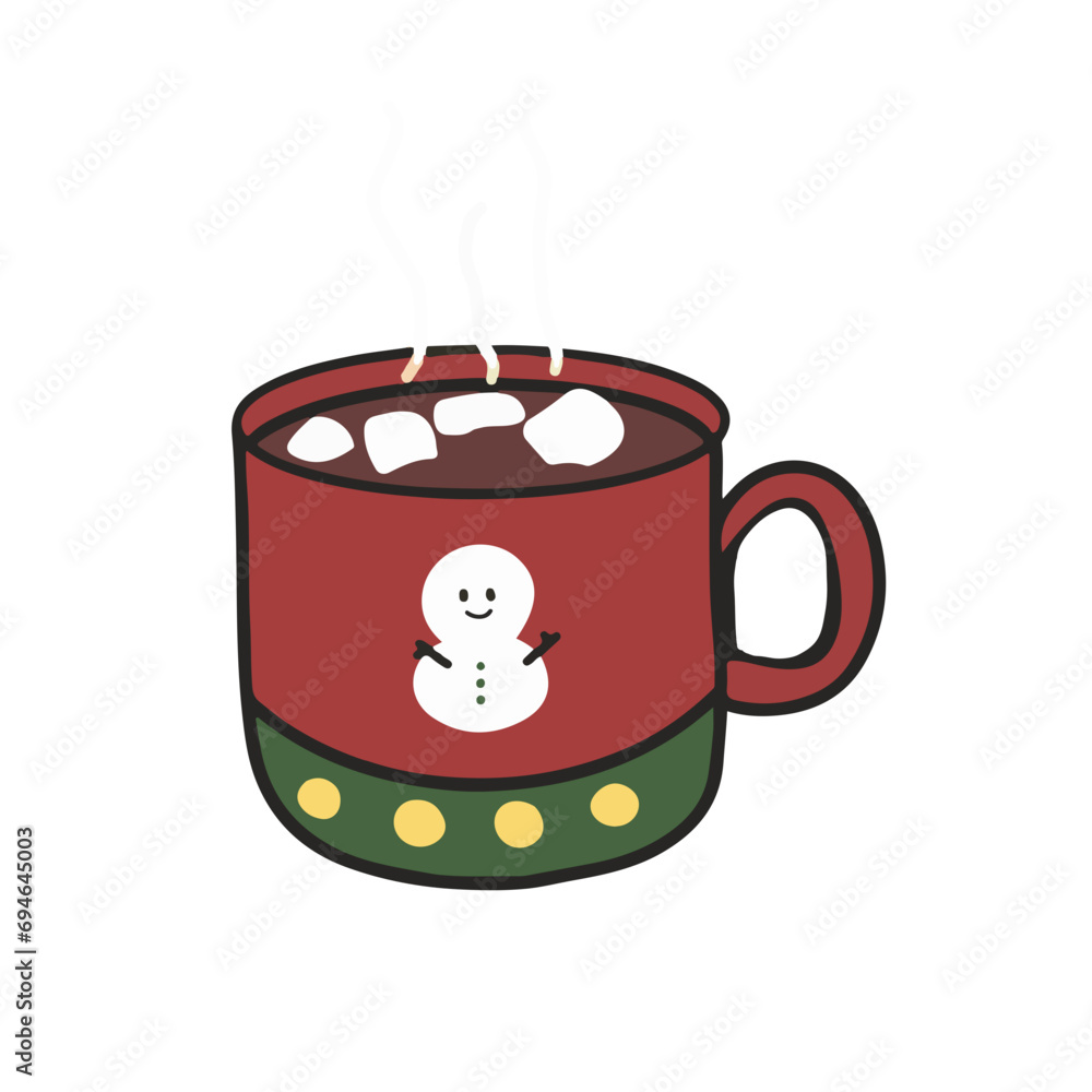 cup of hot chocolate hand drawing vector cup of hot chocolate hand drawing vector