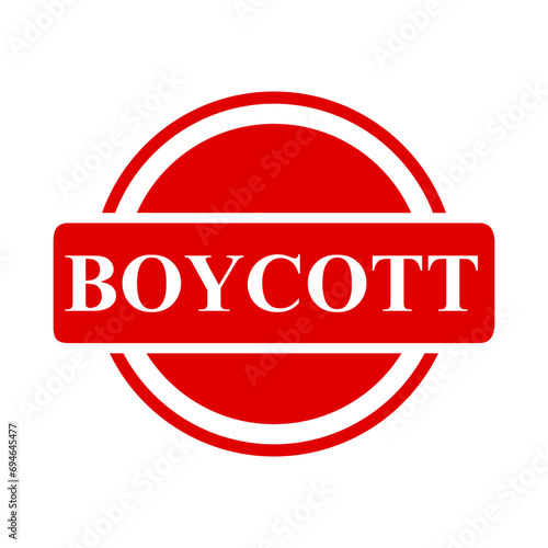 boycott, simple vector red simple circle vector rubber stamp effect