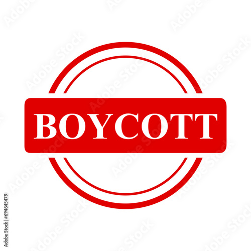 boycott, simple vector red simple circle vector rubber stamp effect