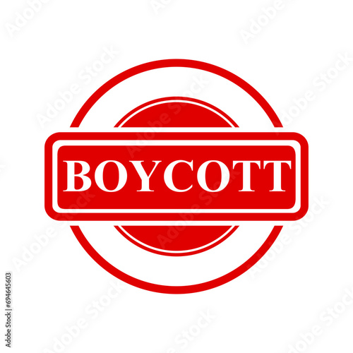 boycott, simple vector red simple circle vector rubber stamp effect