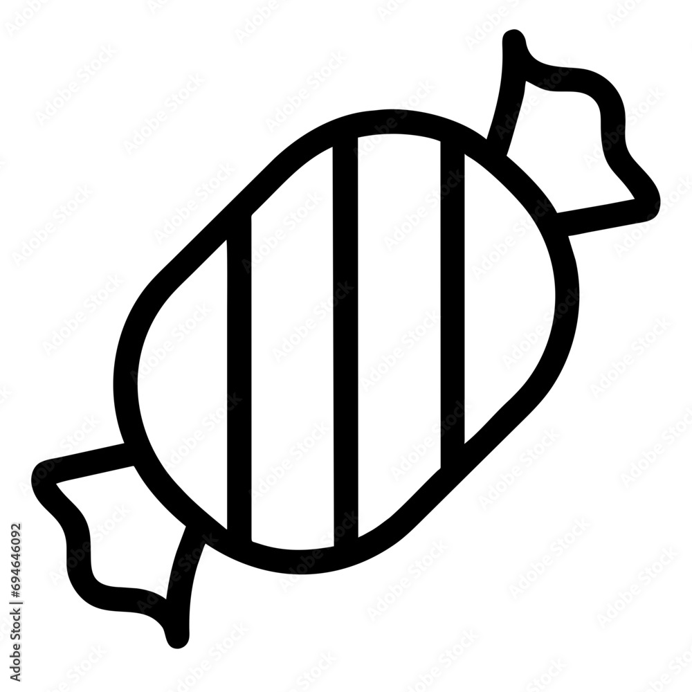 Candy vector icon in thin line style Candy vector icon in thin line style