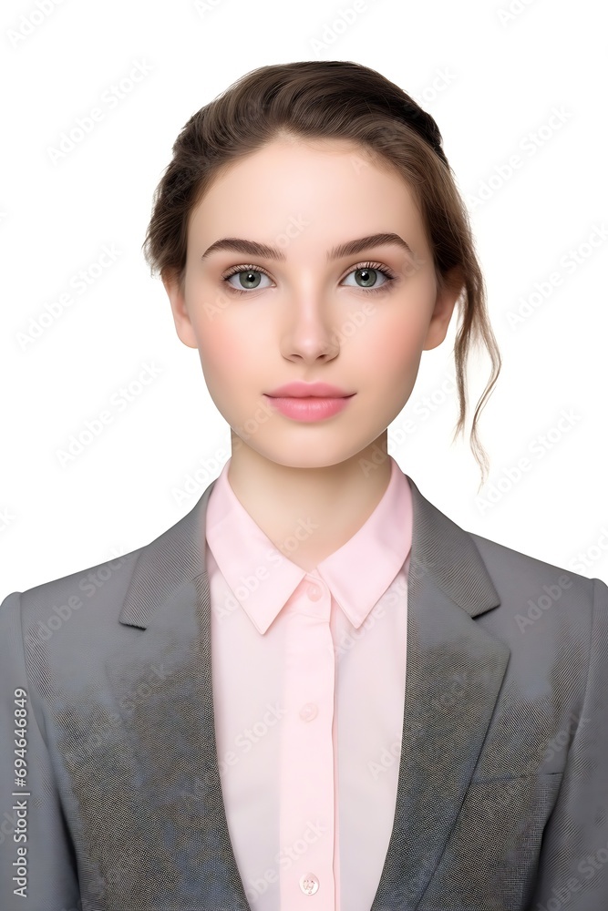 Generative AI : Close up portrait of a professional business woman Generative AI : Close up portrait of a professional business woman