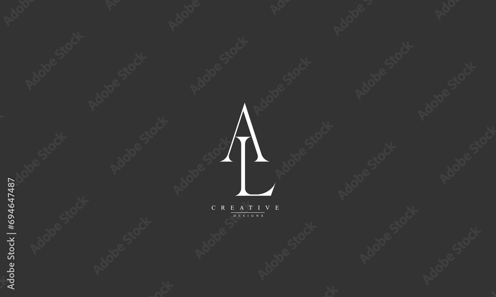 Alphabet letters Initials Monogram logo AL LA A L Alphabet letters Initials Monogram logo AL LA A L