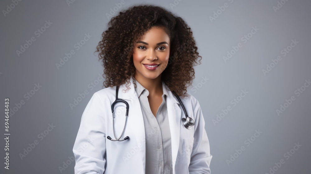 A Portrait of a beautiful happy young doctor on a white isolated transparent background. A Portrait of a beautiful happy young doctor on a white isolated transparent background.