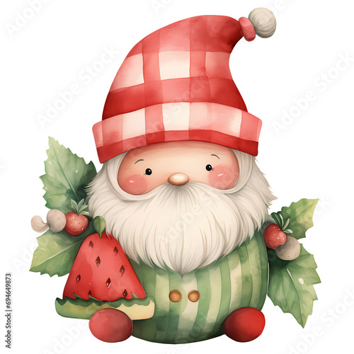Cute Funny Gnome Summer Clipart Illustration