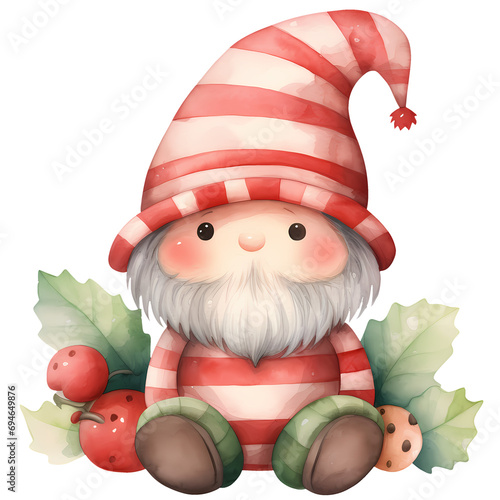 Cute Funny Gnome Summer Clipart Illustration