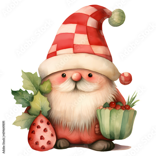 Cute Funny Gnome Summer Clipart Illustration