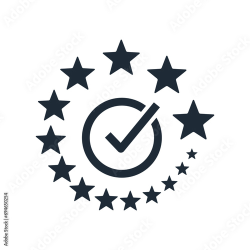 Development strategy. Increase  performance, quality, efficiency .  Vector linear icon illustration isolated on white background.