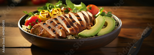 Stick to the classic cobb ingredients with grilled chicken photo
