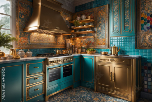 kitchen-featuring-retro-tiles-a-colorful