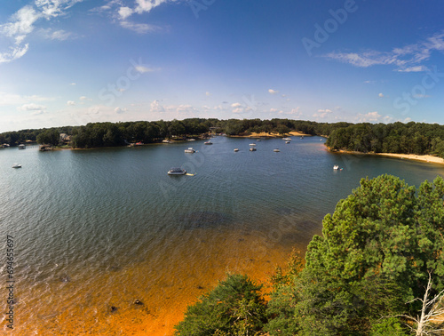 Aerial (Drone) view of Lake Norman North Carolina USA