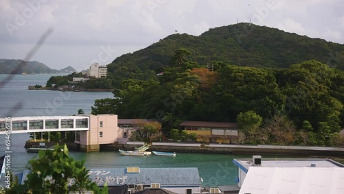 Mikimoto Pearl Island, Slow Motion Establishing Shot of Toba Bay photo