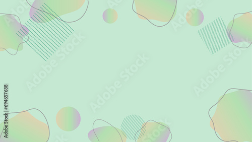 カラフルなグラデーション　抽象的な液体シェイプのベクターイラストセット