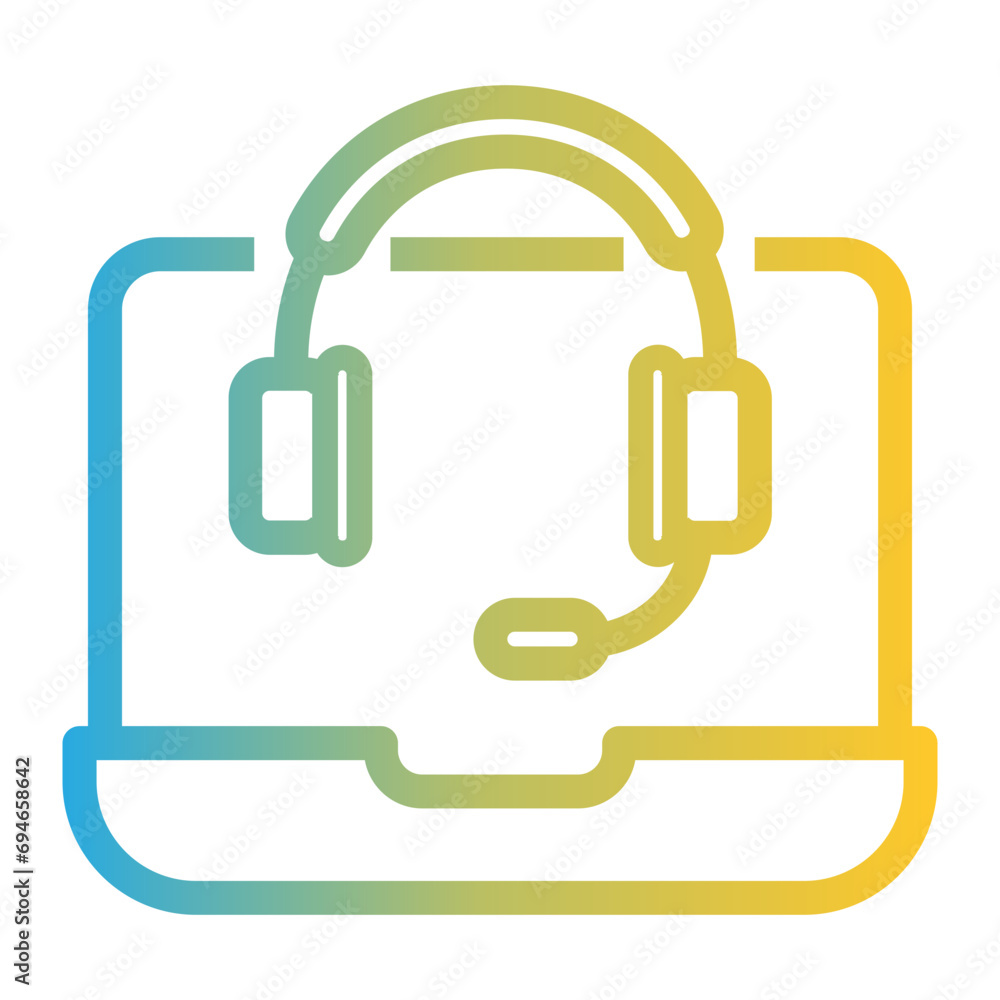 Costumer service support online.line gradient style Costumer service support online.line gradient style
