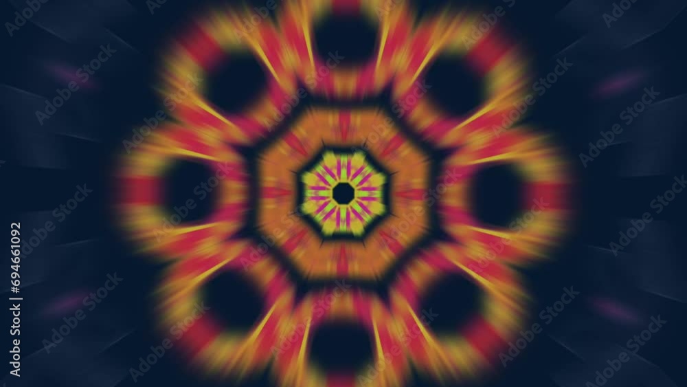 Kaleidoscope patter in motion loop background Kaleidoscope patter in motion loop background