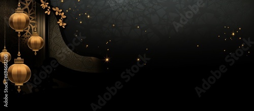 Islamic Arabic black and gold luxury lantern