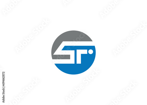 sf letter creative modern logo design vector icon template