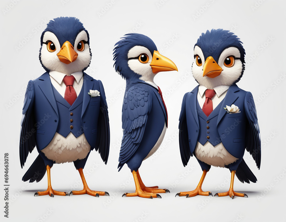 Fototapeta premium bird in a business suit