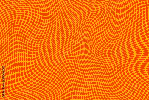 Abstract orange halftone dotted background
