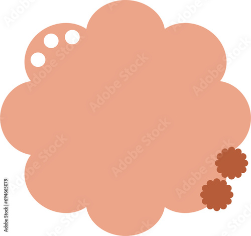 Cute brown sticky notes memo notepad handdrawn