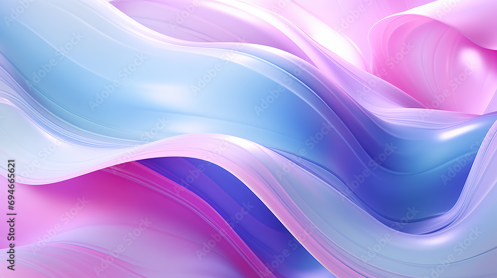 Naklejka premium Soft waves in a pastel color gradient.