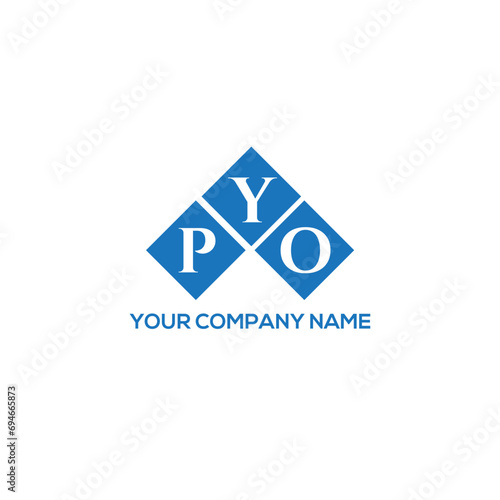 YPO letter logo design on white background. YPO creative initials letter logo concept. YPO letter design.
 photo